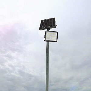 Saules LED projektors V-TAC 15W tālvadības pults, AUTO, taimeris, IP65 melns VT-120W 4000K 1200lm