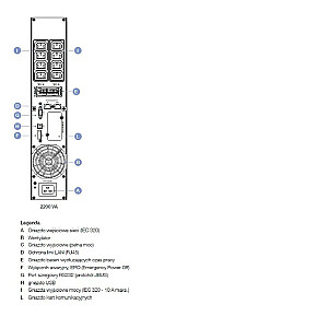 NETYS PR 2200 ВА/1800 Вт AVR/LCD/USB/8XIEC/EPO Tower/Rack