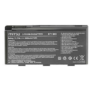 Akumulators MSI GT660, GT780, GX780 6600 mAh (73 Wh), 10,8–11,1 volts