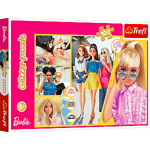 Puzle 100 gabali Glitter Glitter Barbie