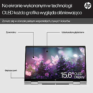 HP ENVY x360 — Core i5-1335U | 15,6-дюймовый OLED-FHD-сенсорный | 16 ГБ | 512 ГБ | Win11Home | Сребрна