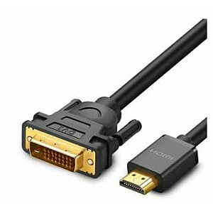 Кабель-адаптер Ugreen Переходник DVI 24 + 1 контакт (папа) - HDMI (папа) FHD 60 Гц 1,5 м черный (HD106 11150) Черный