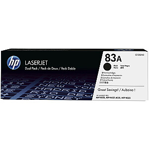 HP 83A melnas oriģinālās LaserJet tonera kasetnes, 2. daudzums