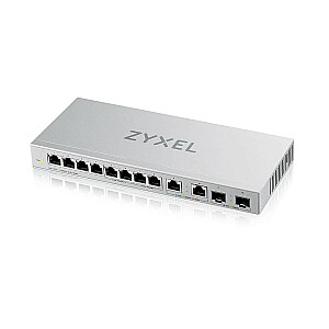 Przełącznik 12 portu gigabitu nepārvaldīts slēdzis ar 8 1 G portiem + 2 2,5 G portiem + 2 SFP+ pieslēgvietām XGS1010-12-ZZ0102F