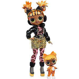 2 lelles -  L.O.L Surprise! O.M.G Winter Chill Missy Meow Fashion Doll & Baby Cat Doll ar 25 pārsteigumiem 570271