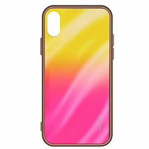 Evelatus Samsung Galaxy A70 Water Ripple Full Color Electroplating Tempered Glass Gradient Yellow-Pink