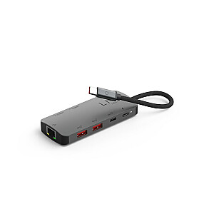 LINQ byELEMENTS LQ48022 — 8in1 Pro Studio USB-C, 10 Gbps, PD, 8K HDMI, 2,5 Gbe Ethernet vairākportu centrmezgls