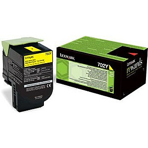 Тонер-картридж Lexmark 702Y R 1 шт. Оригинал Желтый