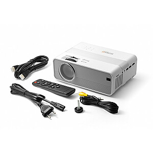 Mini projektors HD LED projektors 3 W balts un pelēks