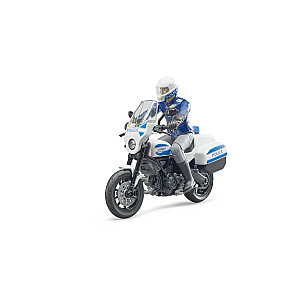 Motocikls Scrambler Ducati ar policistu