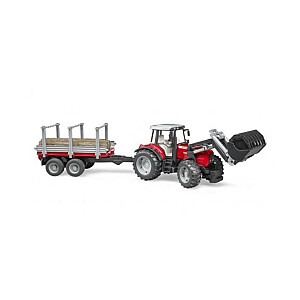 Massey Ferguson traktors ar piekabi