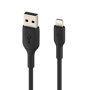 PVC USB-A apgaismojumam, 3 m, melns
