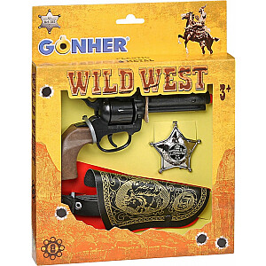 Ковбойский набор - Револьвер с кобурой и значком Гонхер.