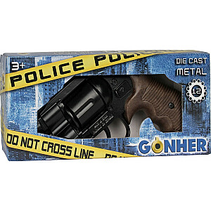 Metāla policijas revolveris ar 12 Gonger lodēm.