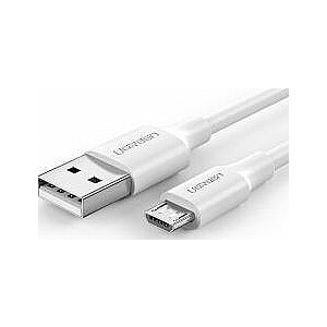 USB kabelis Ugreen micro USB QC 3.0 2.4A 1m (balts)