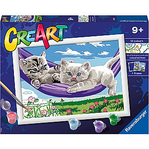 Krāsojamā lapa CreArt Series D Classic Kaķēns šūpuļtīklā