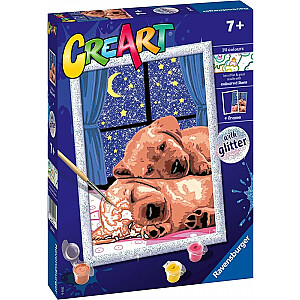 CreArt krāsojamā grāmata bērniem Miega suņi