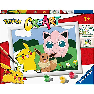 CreArt Pokemon krāsojamā lapa bērniem
