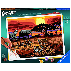 Раскраска CreArt Африканский пейзаж