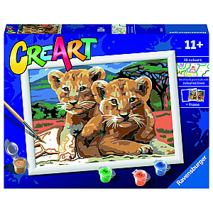 CreArt krāsojamā grāmata bērniem Mazie lauvu mazuļi