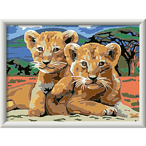 CreArt krāsojamā grāmata bērniem Mazie lauvu mazuļi