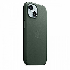 FineWoven auduma futrālis ar MagSafe iPhone 15 — Evergreen
