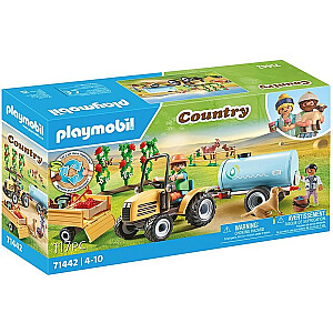Playmobil Country 71442 Traktors ar piekabi un ūdens tvertni
