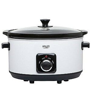 Adler AD 6413r Slow cooker, 5.8L, White Adler