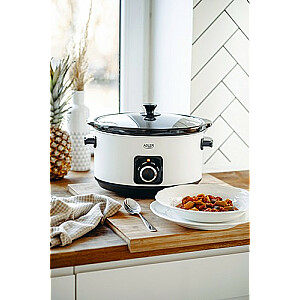 Adler AD 6413r Slow cooker, 5.8L, White Adler