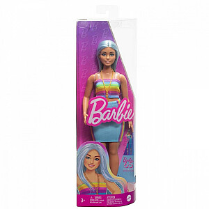 Lelle Barbie Fashionistas ar gariem ziliem matiem.