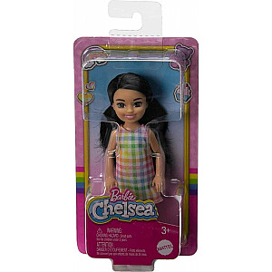 Кукла Барби Челси в клетчатом платье.