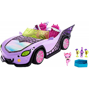 Monster High Car Purpurs kabriolets ar zirnekļa tīklu