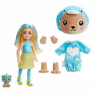 Barbie Cutie Reveal Chelsea Teddy Bear Doll - Delfīns