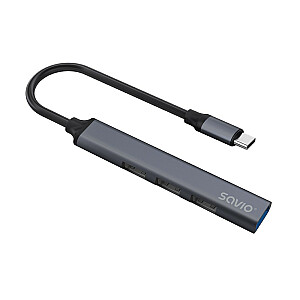 Centrmezgls, 4 portu USB-C — 3 x USB-A 2.0, 1 x USB-A 3.1 3.1 GEN 1, 5 Gbps, AK-71
