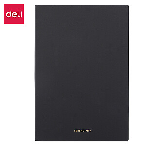 Блокнот Grid Deli N128G, А5, 96 страниц, мягкая обложка черный