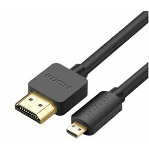 Кабель Ugreen Кабель HDMI - micro HDMI 19 контактов 2,0 В 4K 60 Гц 30AWG 1,5 м черный (30102) Черный