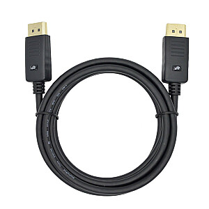 DisplayPort M/M kabelis, 1,8 m, melns