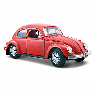 1973. gada Volkswagen Beetle sarkans būvējams modelis.