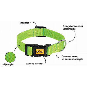 DINGO Energy green - suņa kaklasiksna - 20-28 cm