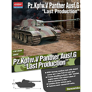 Plastmasas modelis Pz.Kpfw.V Panther Ausf.G, novēlota ražošana.