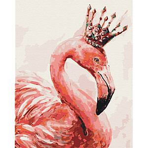 Attēls Izkrāso to! Glezniecība pēc cipariem. Flamingo vainagā