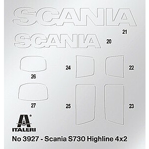 Scania S730 Highline 4x2 plastmasas modelis 1/24