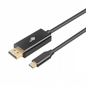 USB C uz Displayport kabelis, 2 m, melns