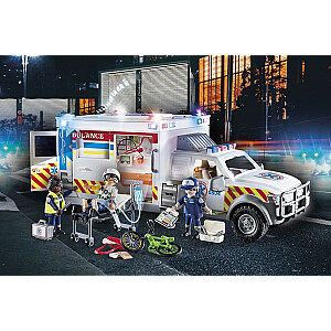 Pilsētas figūru komplekts 70936 Ambulance: US Ambulance
