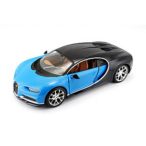 Bugatti Chiron zilā un melnā kompozīta modelis