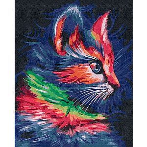 Glezniecība Krāsa pēc cipariem - Cat art