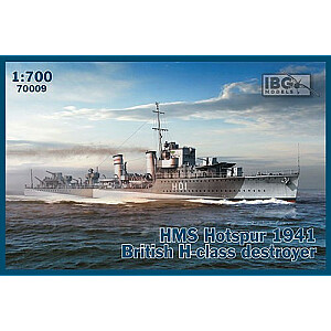Lielbritānijas H klases iznīcinātāja 1941. gada HMS Hotspur plastmasas modelis