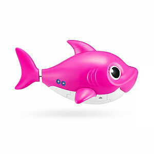 Rozā peldošas haizivs robotizēta bērnu figūra