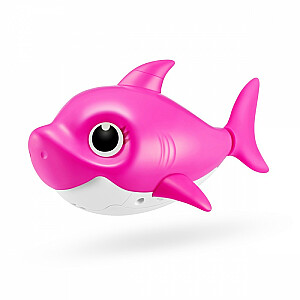 Rozā peldošas haizivs robotizēta bērnu figūra