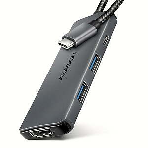 AXAGON HMC-5H8K 2x USB-A, 1x USB-C, 8K HDMI, USB 3.2 Gen 1 centrmezgls, PD 100 W, 15 cm USB-C kabelis